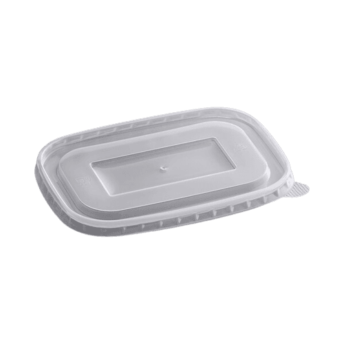 Clear PP Lid - fits 750 ml Rectangle Kraft Paper Bowl
