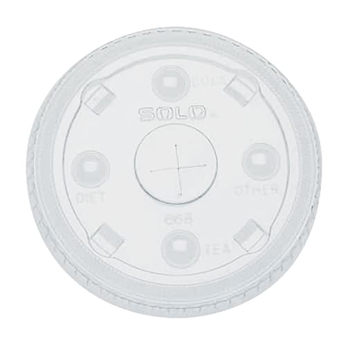 Solo 668NS Clear Plastic Lid with Straw Slot & Identification Buttons