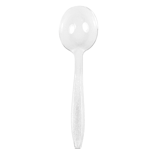 Berk Clear Heavy Weight Plastic Soup Spoon