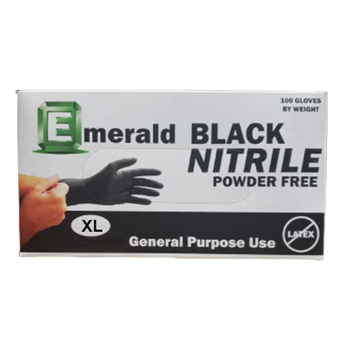 Emerald Black General-Purpose Powder-Free X-Large Nitrile Glove